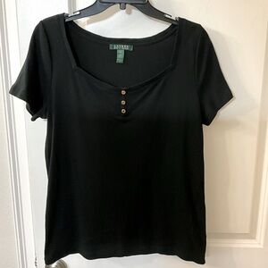Lauren Ralph Lauren black short sleeve top